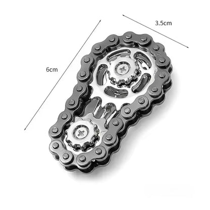 Sprocket Flywheel Flywheel Flying Top Flying Disk Anti-Anxiety Ornaments Metal Bicycle Chain EDC Rotating Flying Disk Adult Toy